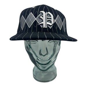 PLAYA Silver Diamonds Black Cool Curved Brim TruckerHat Baseball Cap Unisex